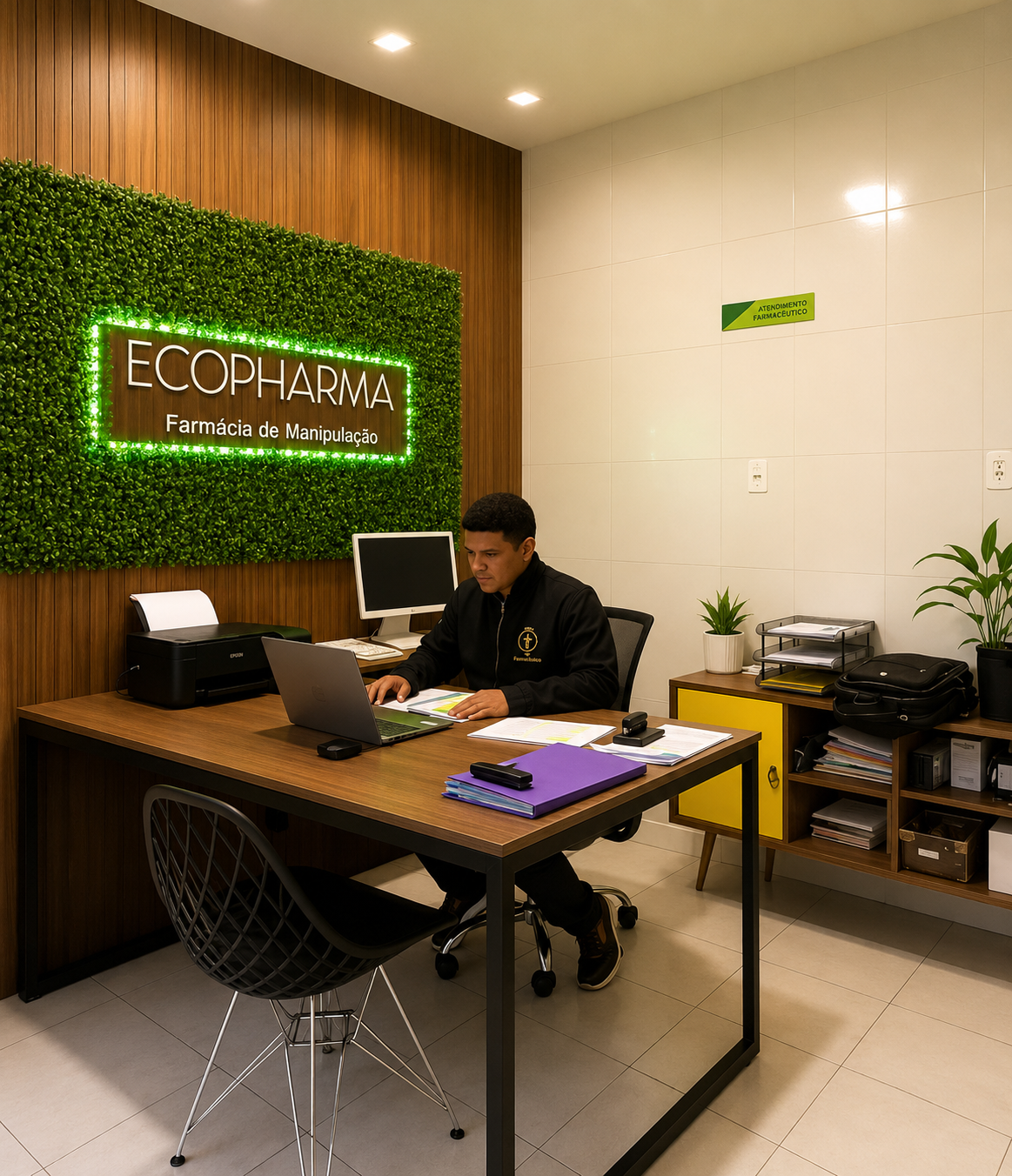 Espaço de atendimento da Ecopharma